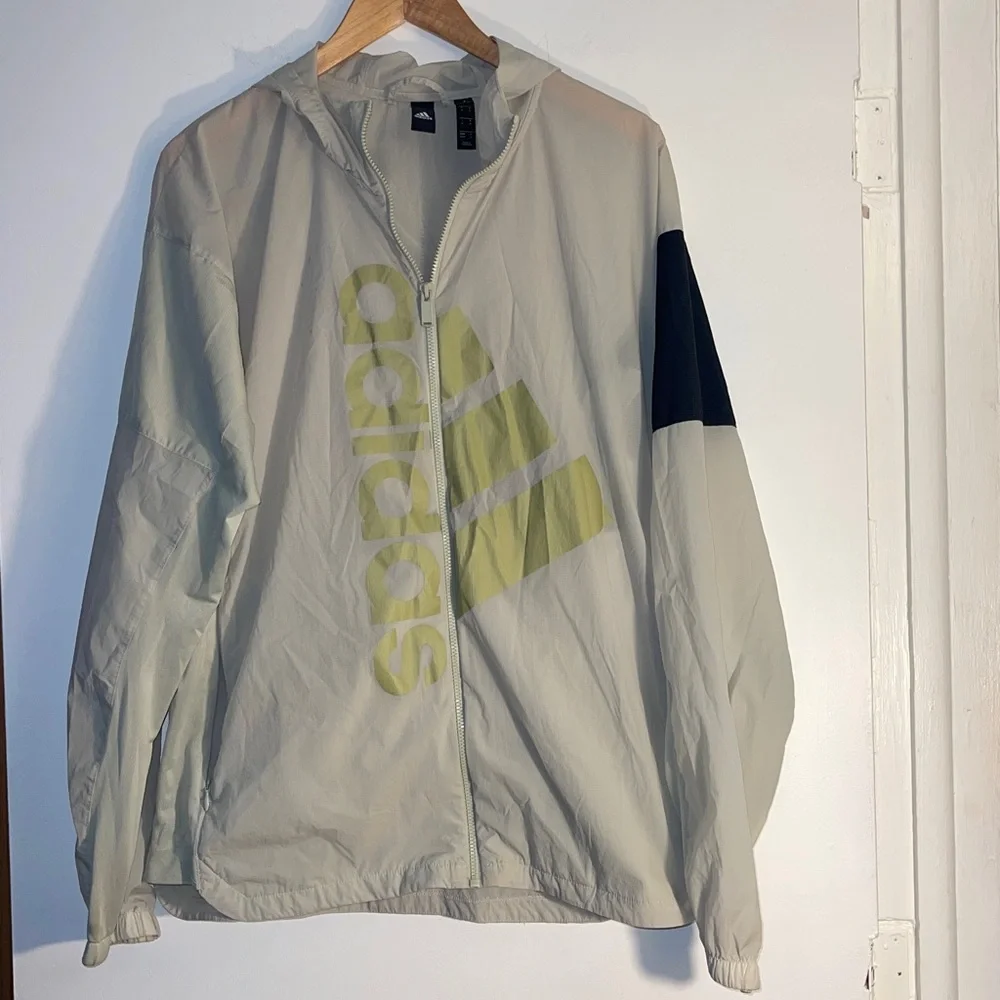 Adidas M Bosc Mesh Jacket Tan Black Medium Coat Hood And Pockets